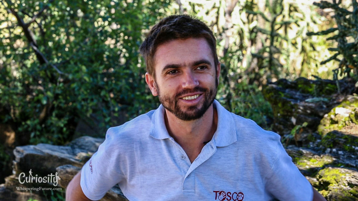 Felix Vallat pendant l'interview de Living with Wildlife